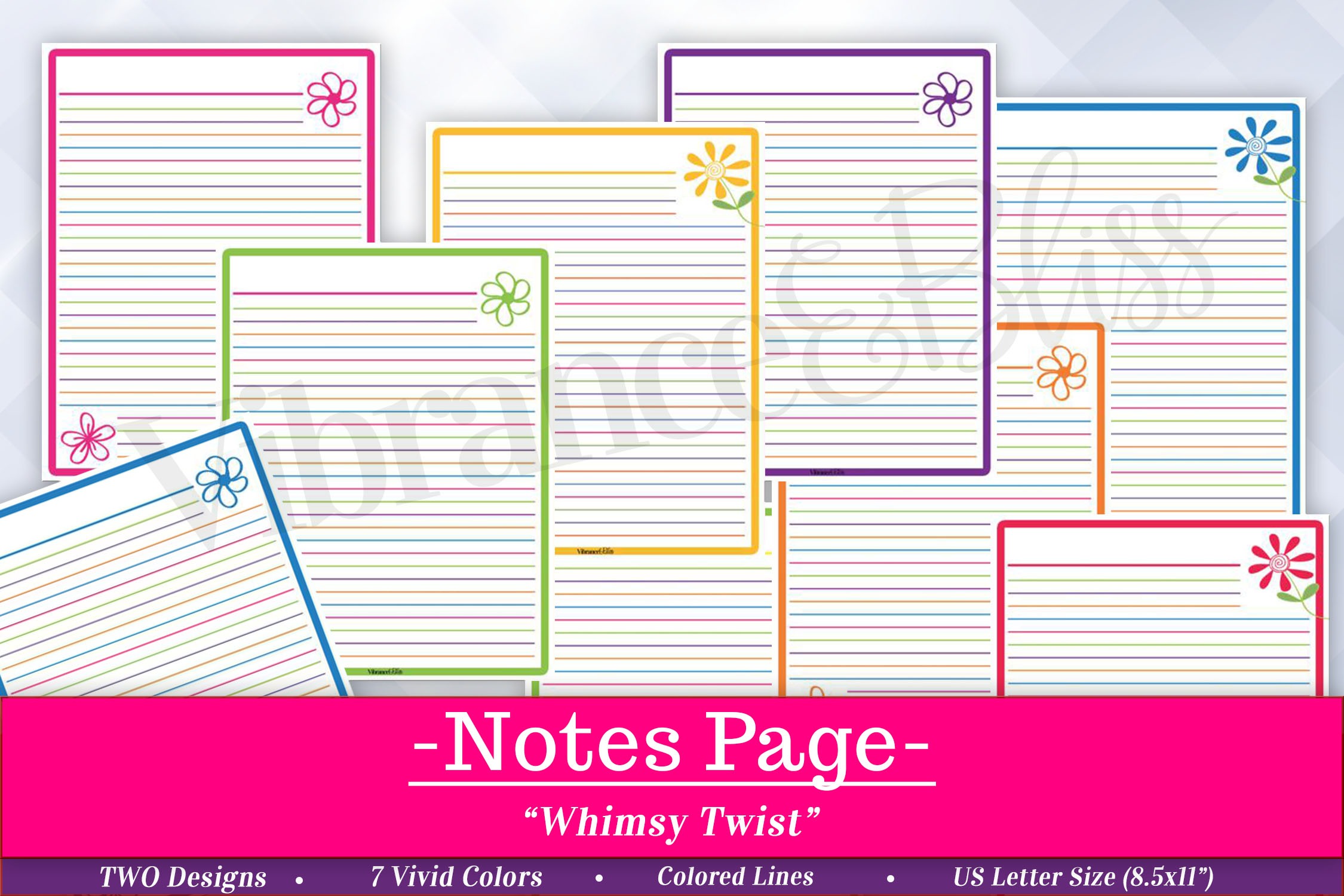 Notes Printable comes in 2 Versatile designs to help you record any number of details in your life! From: lists, ideas, and tasks, to journaling, memories or notes to a friend, your options are limitless with this printable! Use it again and again! In 3 separate formats, there’s bound to be one you love!